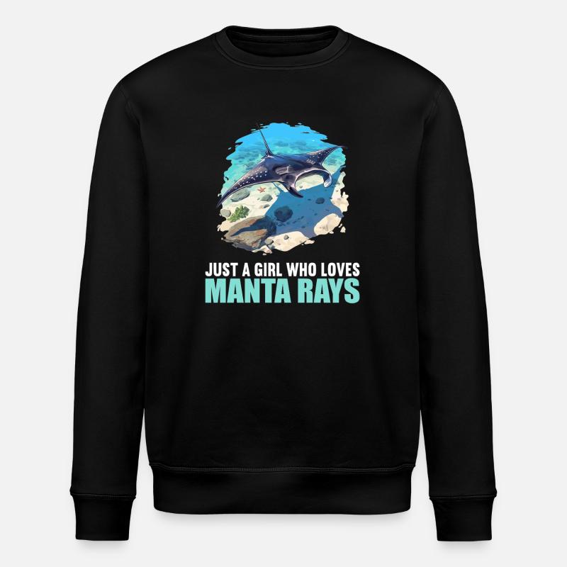 Rochen Mantarochen - Stanley/Stella Unisex Bio-Sweatshirt ROLLER - Schwarz