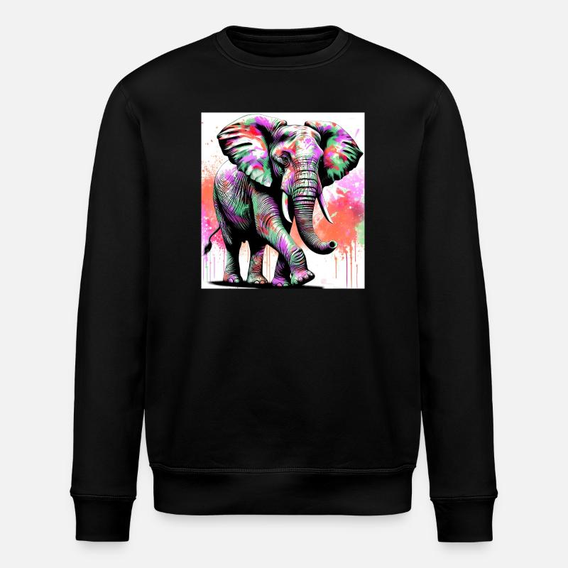 éléphant - Sweat bio ROLLER Stanley/Stella Unisexe - noir