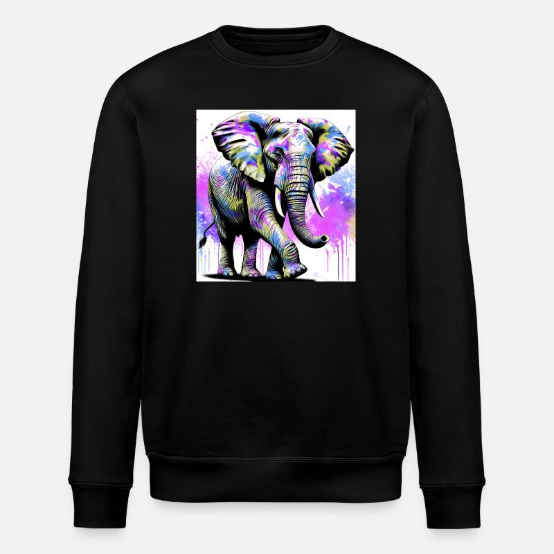 éléphant - Sweat bio ROLLER Stanley/Stella Unisexe - noir