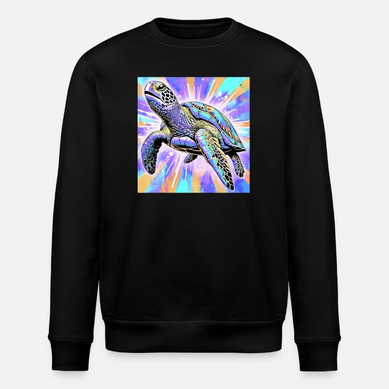 Schildkröte - Stanley/Stella Unisex Bio-Sweatshirt ROLLER - Schwarz