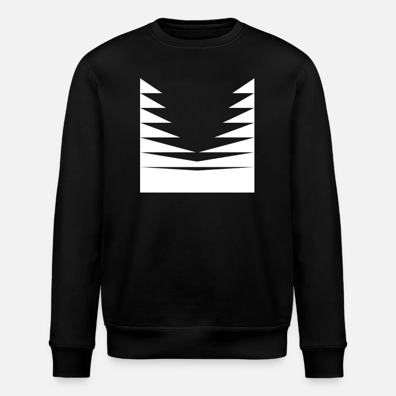 Dreiecks-Musterdesign - Stanley/Stella Unisex Bio-Sweatshirt ROLLER - Schwarz