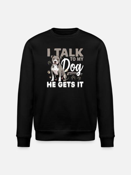 Pitbull Terrier Pittie Dog Breed - Stanley/Stella ROLLER Unisex Organic Sweatshirt - black