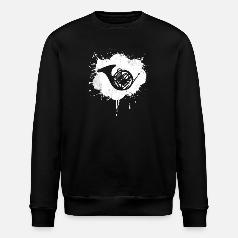 Waldhorn Skizze - Stanley/Stella Unisex Bio-Sweatshirt ROLLER - Schwarz