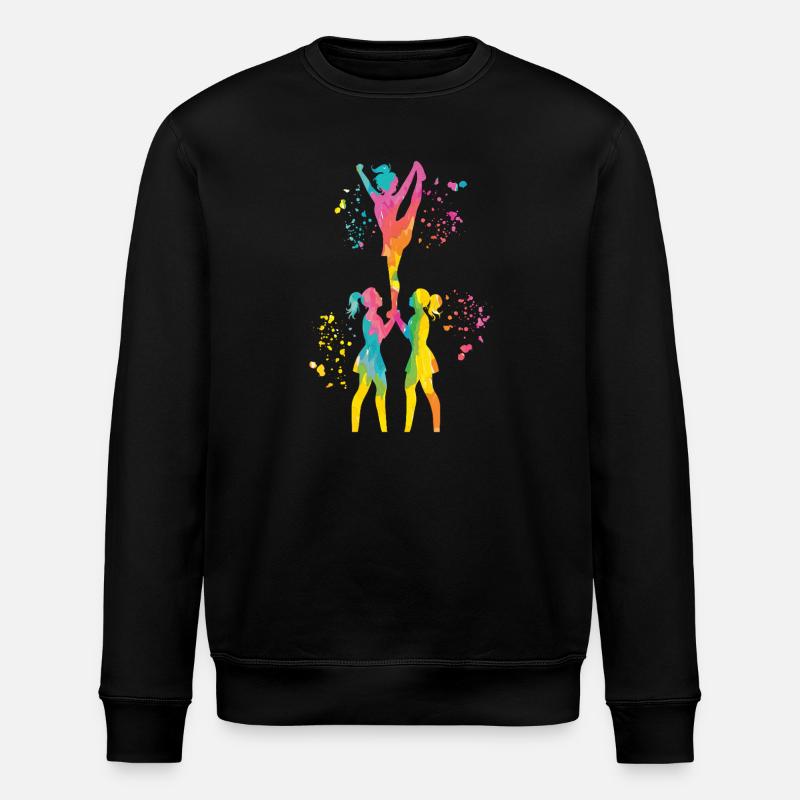 Cheerleader Cheer Mom Cheerleading - Stanley/Stella ROLLER Unisex Organic Sweatshirt - black