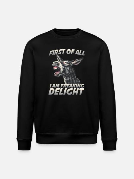 Esel Grauesel Eselfreund Tierhalter Design - Stanley/Stella Unisex Bio-Sweatshirt ROLLER - Schwarz