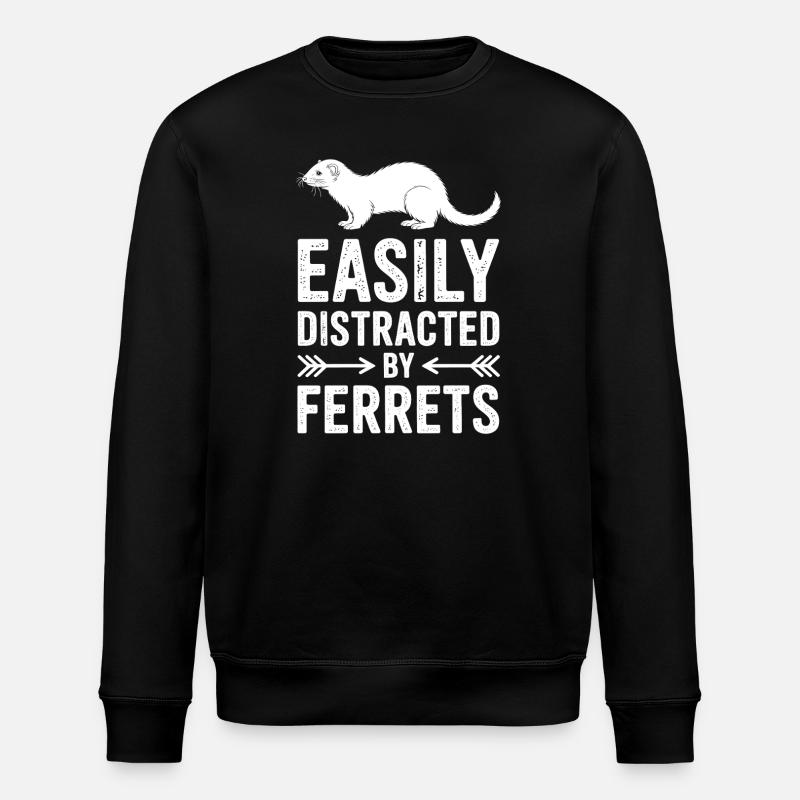 Frettchen Sprüche Lustiges Frettchen Geschenk - Stanley/Stella Unisex Bio-Sweatshirt ROLLER - Schwarz