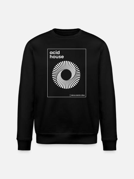 acid house music poster - Stanley/Stella ROLLER Unisex Organic Sweatshirt - black