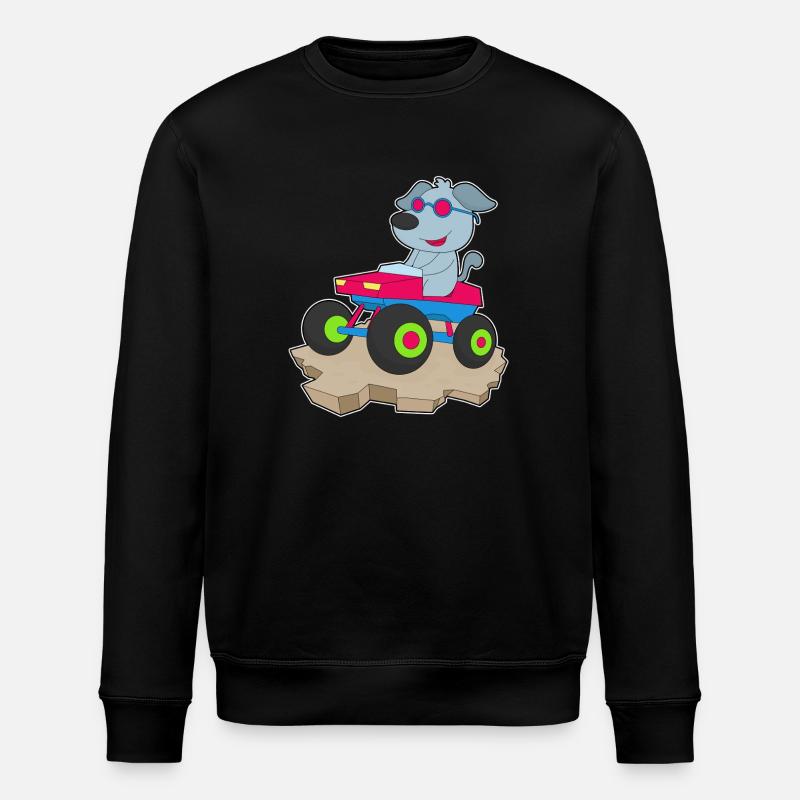 Hund Auto - Stanley/Stella Unisex Bio-Sweatshirt ROLLER - Schwarz