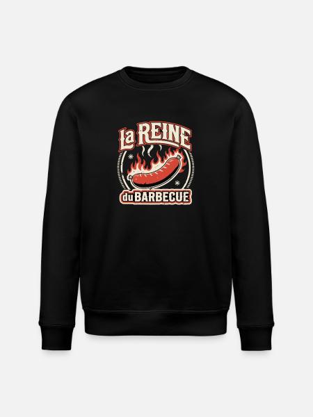 La Reine du Barbecue - Sweat bio ROLLER Stanley/Stella Unisexe - noir