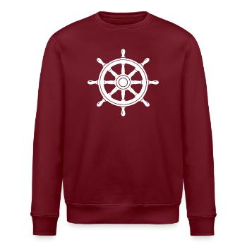 Steuerrad - Stanley/Stella Unisex Bio-Sweatshirt ROLLER - Burgunderrot - Vorne - Nik (191cm)