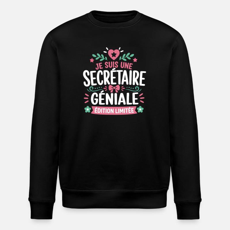 Secrétaire Géniale Édition Limitée - Sweat bio ROLLER Stanley/Stella Unisexe - noir