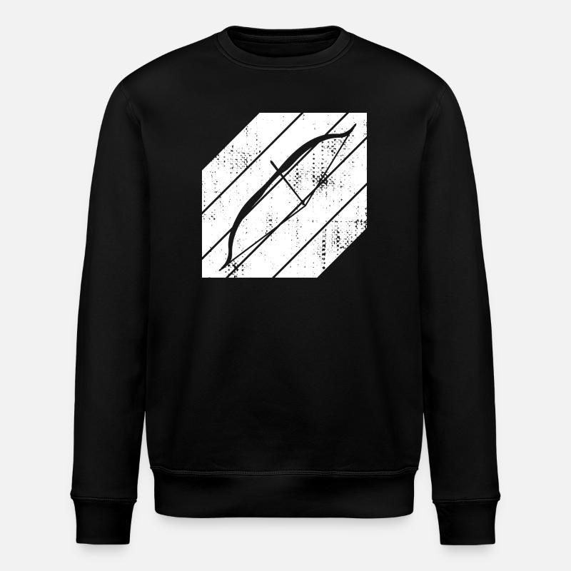 Bogensport Skizze - Stanley/Stella Unisex Bio-Sweatshirt ROLLER - Schwarz