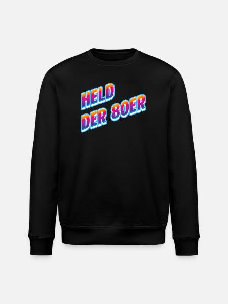 Hero of the 80s Neon Retro - Stanley/Stella ROLLER Unisex Organic Sweatshirt - black