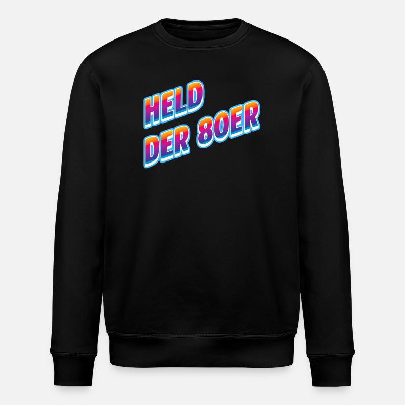 Held der 80er Neon-Retro - Stanley/Stella Unisex Bio-Sweatshirt ROLLER - Schwarz