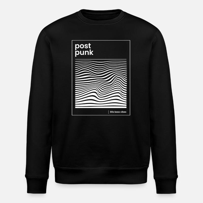 Post Punk Wave Pattern Poster - Stanley/Stella ROLLER Unisex Organic Sweatshirt - black