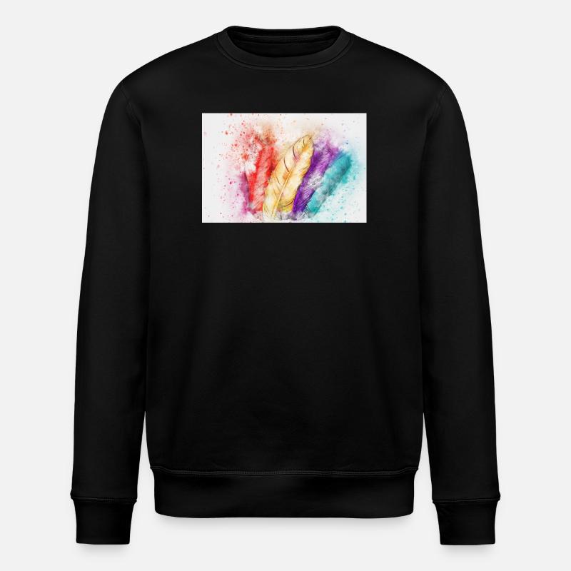Bunte Federenkunst - Stanley/Stella Unisex Bio-Sweatshirt ROLLER - Schwarz