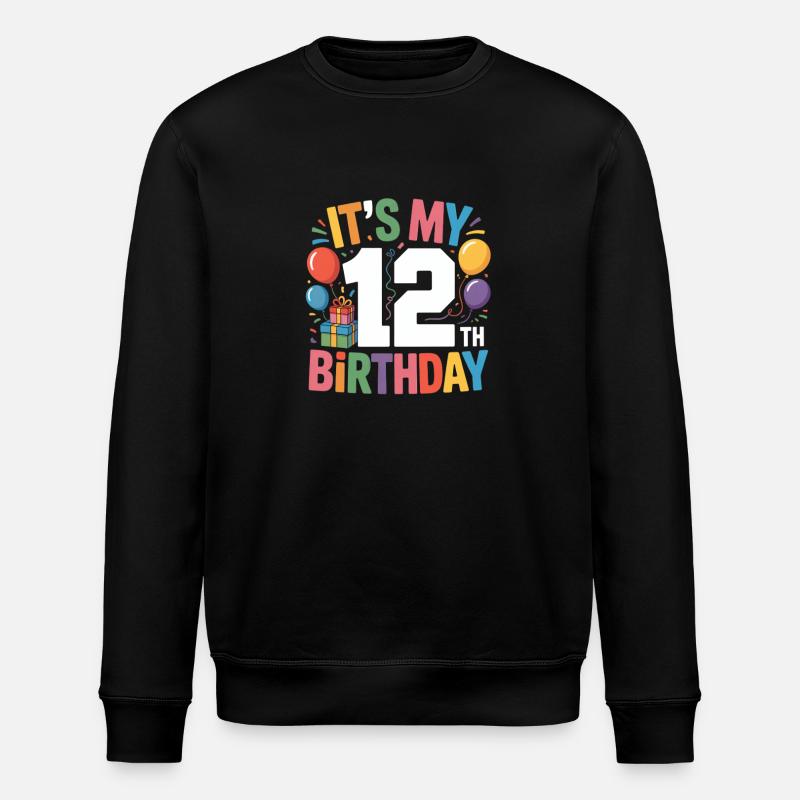 12th birthday - Stanley/Stella Unisex Bio-Sweatshirt ROLLER - Schwarz