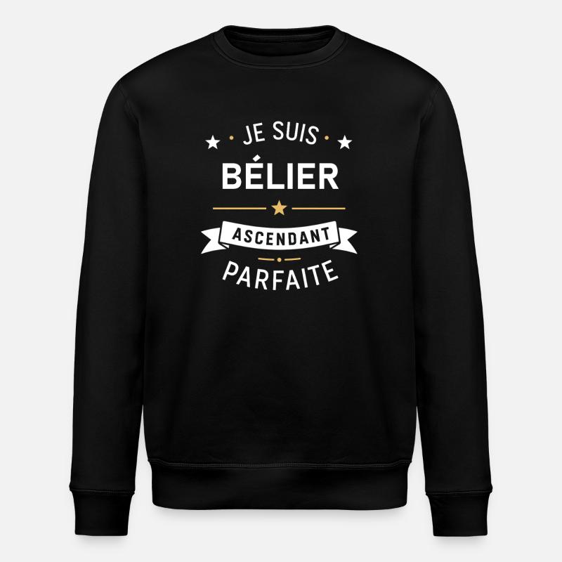 Bélier Ascendant Parfaite - Sweat bio ROLLER Stanley/Stella Unisexe - noir