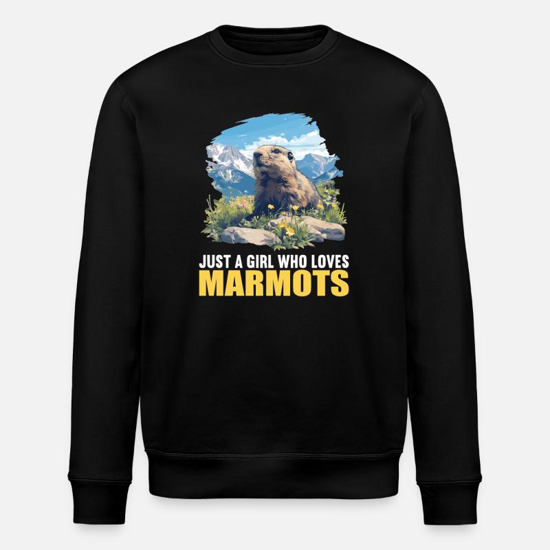 Marmots Groundhog - Stanley/Stella ROLLER Unisex Organic Sweatshirt - black
