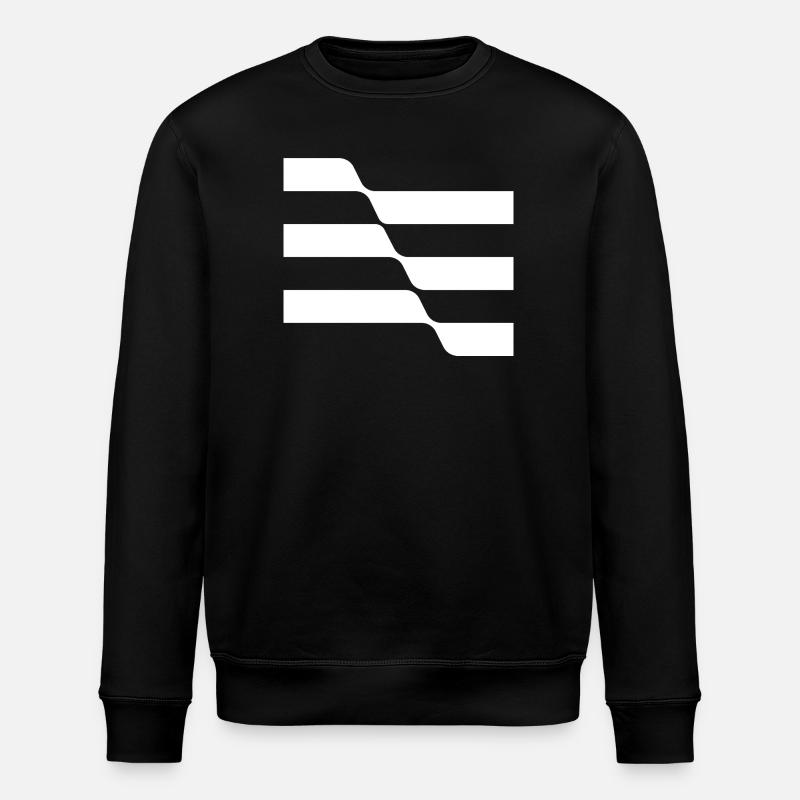 Geometric Stripes design - Stanley/Stella ROLLER Unisex Organic Sweatshirt - black