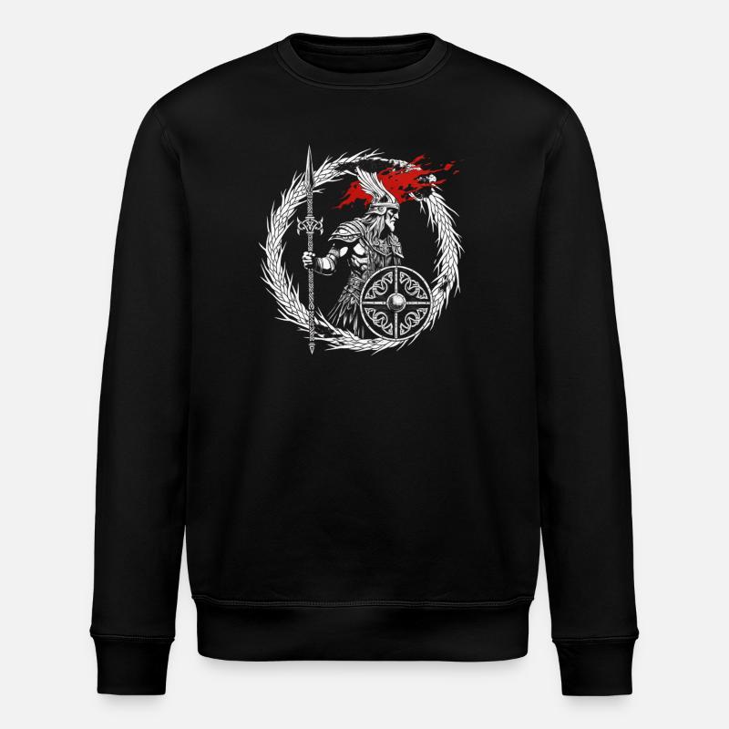 Furchtloser Wikinger Krieger - Walhalla wartet - Stanley/Stella Unisex Bio-Sweatshirt ROLLER - Schwarz