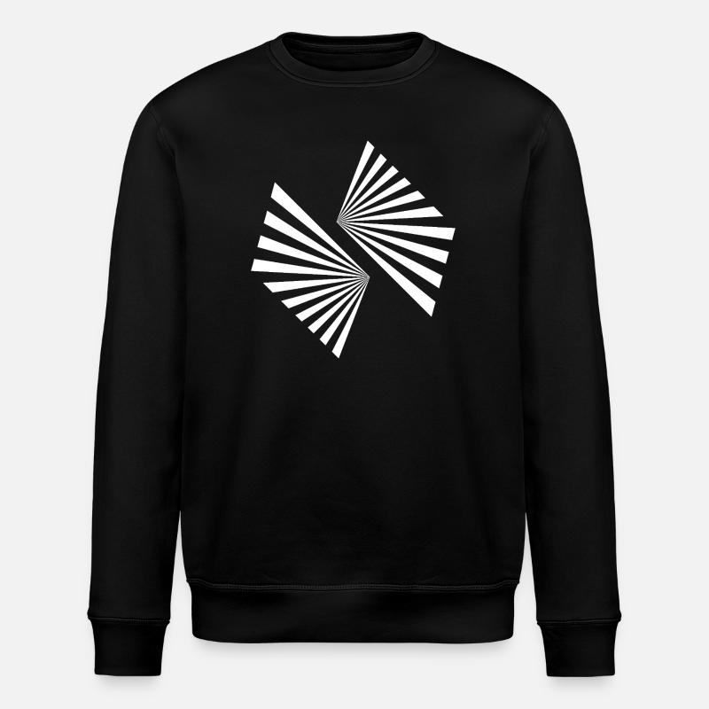 Spiral-Sunburst-Geometrie - Stanley/Stella Unisex Bio-Sweatshirt ROLLER - Schwarz