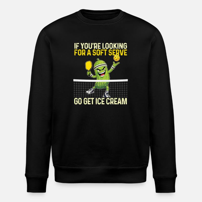 Soft Server Cream Pickleball - Stanley/Stella ROLLER Unisex Organic Sweatshirt - black