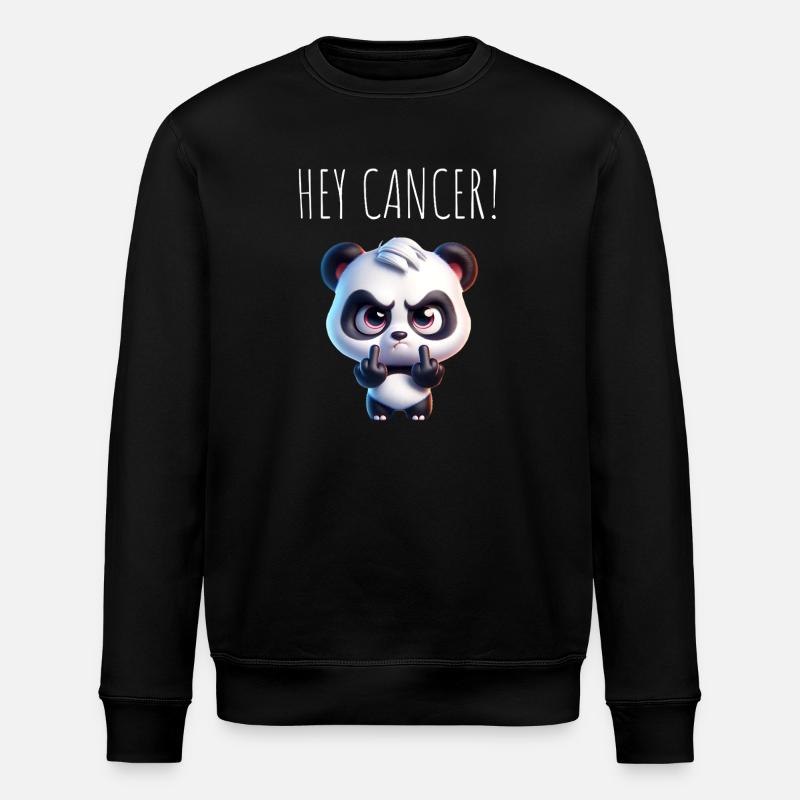 Hey Krebs Wütender Panda - Stanley/Stella Unisex Bio-Sweatshirt ROLLER - Schwarz