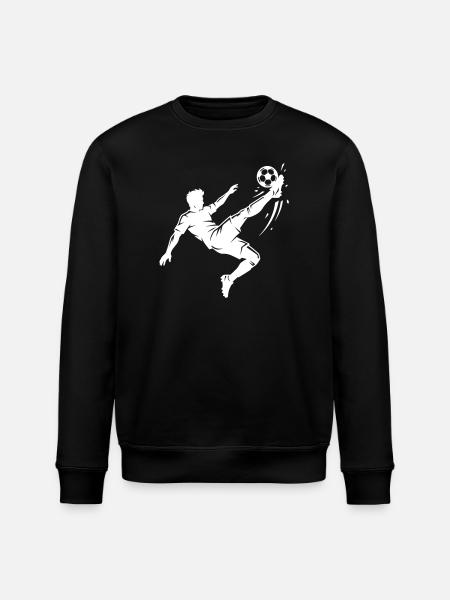 Overhead kick football silhouette - Stanley/Stella ROLLER Unisex Organic Sweatshirt - black