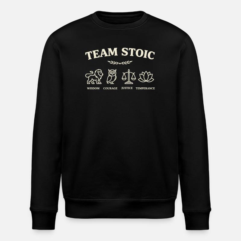Team Stoische Tugenden - Stanley/Stella Unisex Bio-Sweatshirt ROLLER - Schwarz