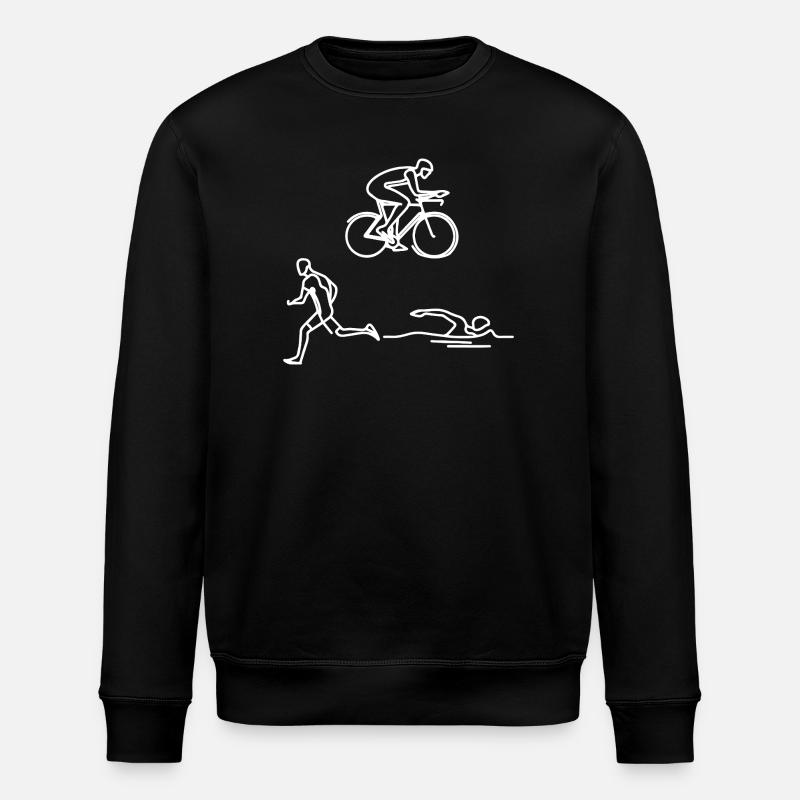 Triathlon Sketch - Sweat bio ROLLER Stanley/Stella Unisexe - noir