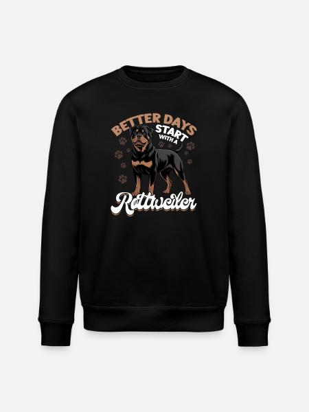 Rottweiler Rottie Dog Breed - Stanley/Stella ROLLER Unisex Organic Sweatshirt - black