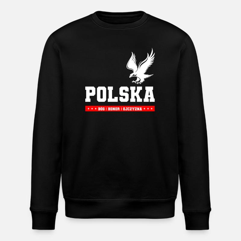 POLSKA TYPOGRAPHIC - Stanley/Stella ROLLER Unisex Organic Sweatshirt - black