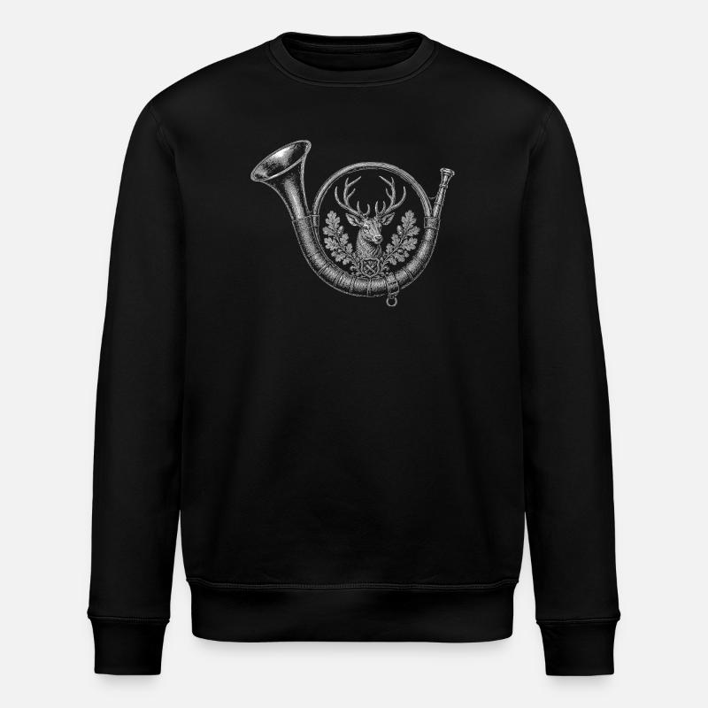bugle - Stanley/Stella ROLLER Unisex Organic Sweatshirt - black