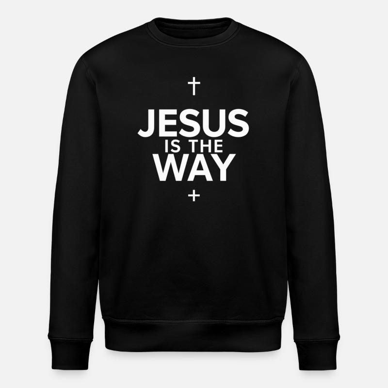 Jésus ist der Weg - Stanley/Stella Unisex Bio-Sweatshirt ROLLER - Schwarz