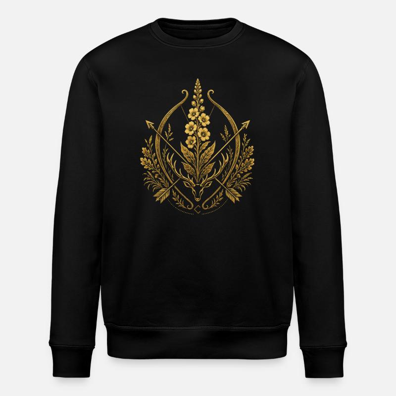 Dziewanna Bow Emblem - Stanley/Stella ROLLER Unisex Organic Sweatshirt - black
