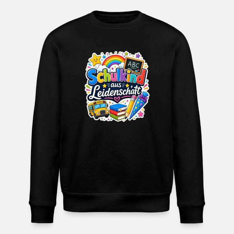 Schulkind 2026 Einschulung 2026 Schulanfang - Stanley/Stella Unisex Bio-Sweatshirt ROLLER - Schwarz