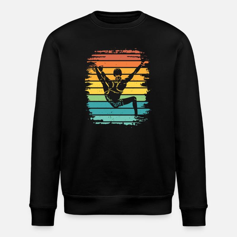 Boulderer Boulder Bouldern - Stanley/Stella Unisex Bio-Sweatshirt ROLLER - Schwarz