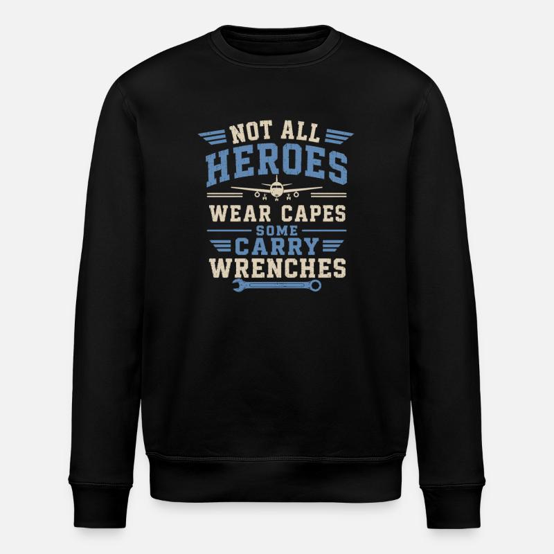 Flugzeugmechaniker Luftfahrt Technik Wartung - Stanley/Stella Unisex Bio-Sweatshirt ROLLER - Schwarz