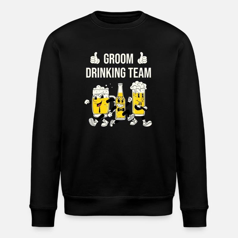 Groom Drinking Team - Stanley/Stella ROLLER Unisex Organic Sweatshirt - black