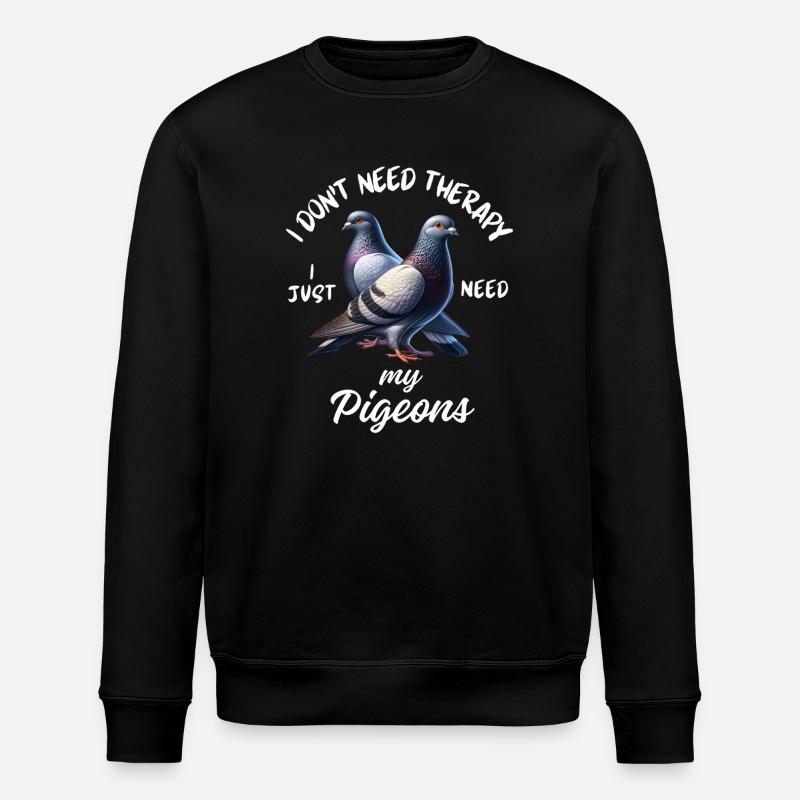 Taubentherapie Lustig - Stanley/Stella Unisex Bio-Sweatshirt ROLLER - Schwarz