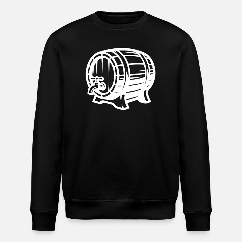Bierfass Symbol Bier - Stanley/Stella Unisex Bio-Sweatshirt ROLLER - Schwarz