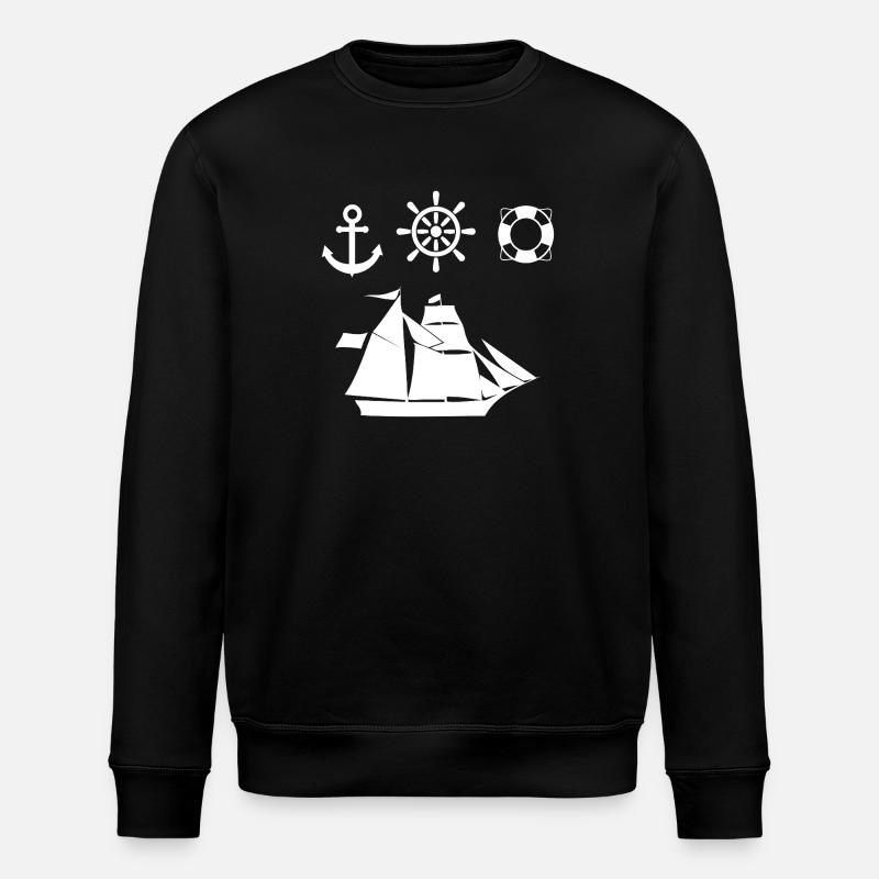 Sail - Stanley/Stella ROLLER Unisex Organic Sweatshirt - black