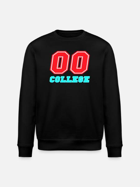 00 College Neon Emblem - Stanley/Stella ROLLER Unisex Organic Sweatshirt - black