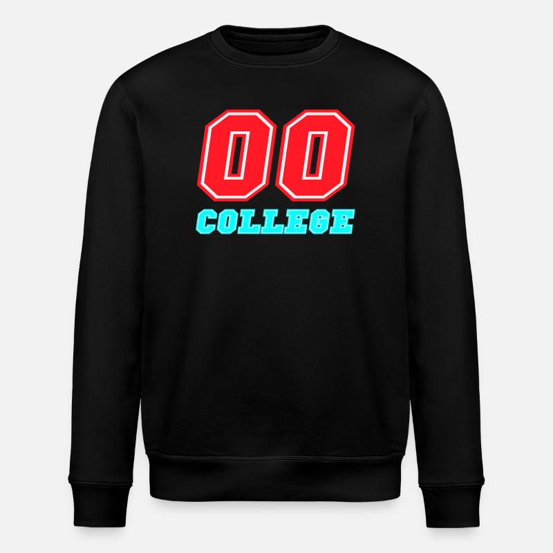 00 College Neon Emblem - Stanley/Stella ROLLER Unisex Organic Sweatshirt - black