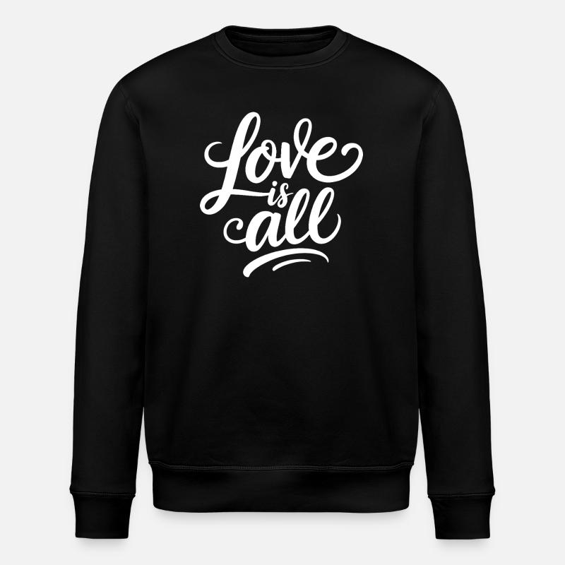 L’amour, c’est tout calligraphie L’amour - Sweat bio ROLLER Stanley/Stella Unisexe - noir