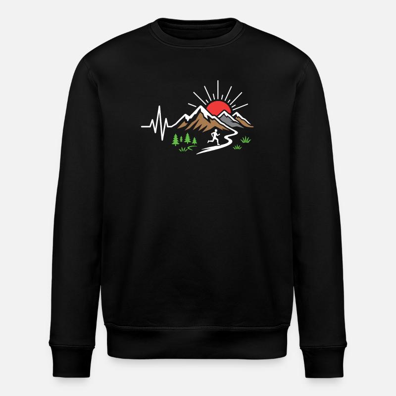 Trail Running - Stanley/Stella ROLLER Unisex Organic Sweatshirt - black