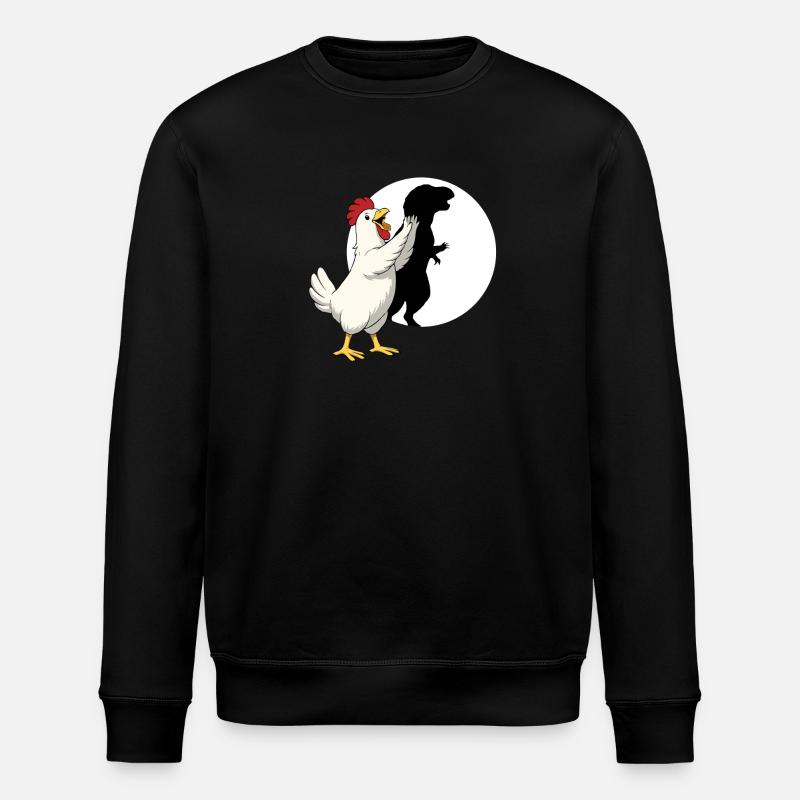 Lustiges Huhn T Rex Dinosaurier-Schattenpuppe - Stanley/Stella Unisex Bio-Sweatshirt ROLLER - Schwarz
