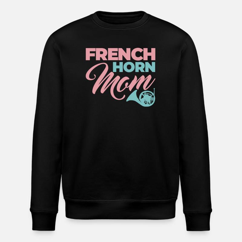 French Horn Mom - Stanley/Stella Unisex Bio-Sweatshirt ROLLER - Schwarz