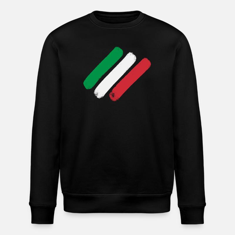 Drapeau italien - Bandes - Sweat bio ROLLER Stanley/Stella Unisexe - noir